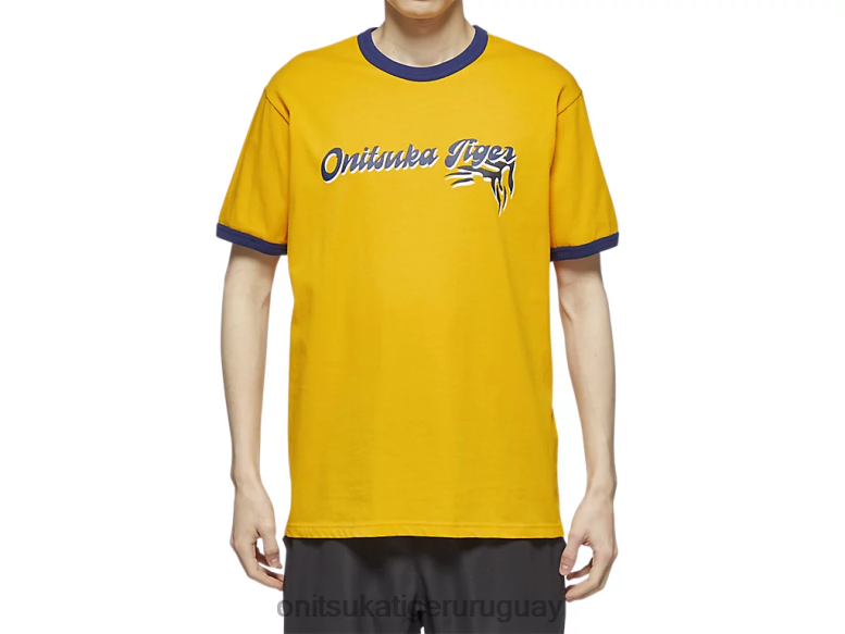 Onitsuka Tiger camiseta gráfica unisexo J06BX468 amarillo ropa