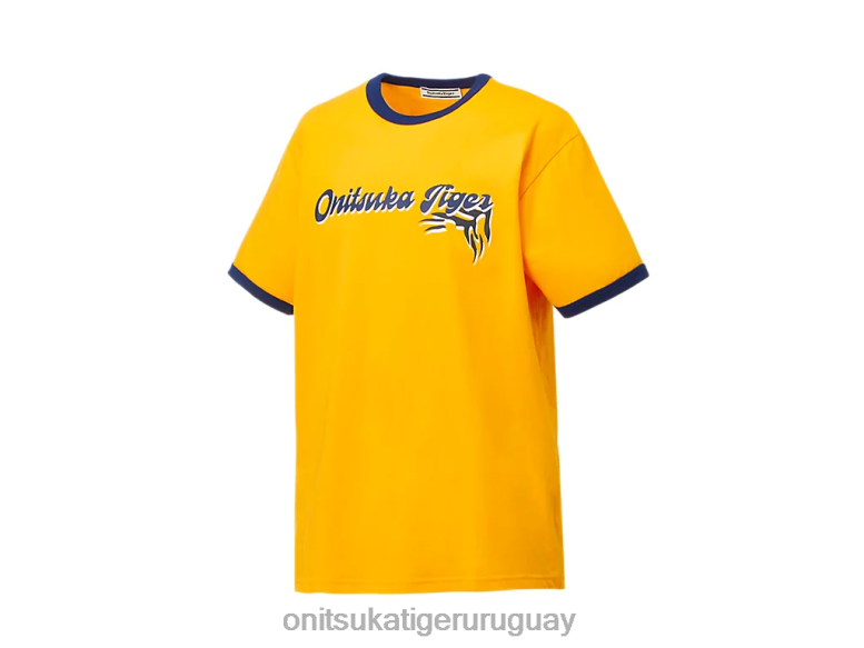 Onitsuka Tiger camiseta gráfica unisexo J06BX468 amarillo ropa