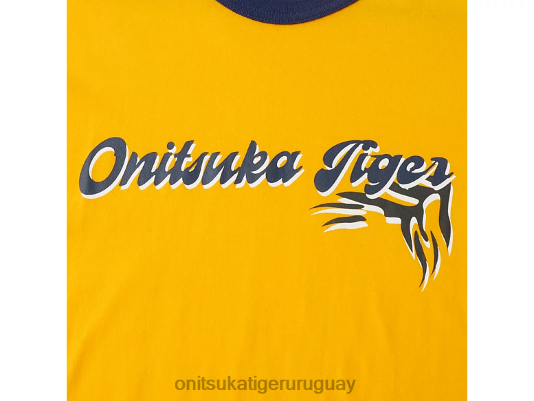 Onitsuka Tiger camiseta gráfica unisexo J06BX468 amarillo ropa