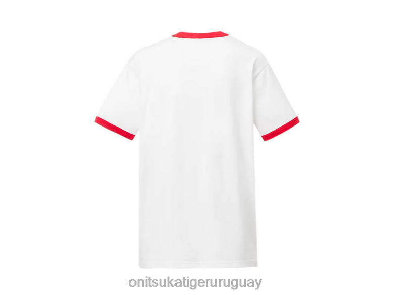 Onitsuka Tiger camiseta gráfica unisexo J06BX469 blanco ropa