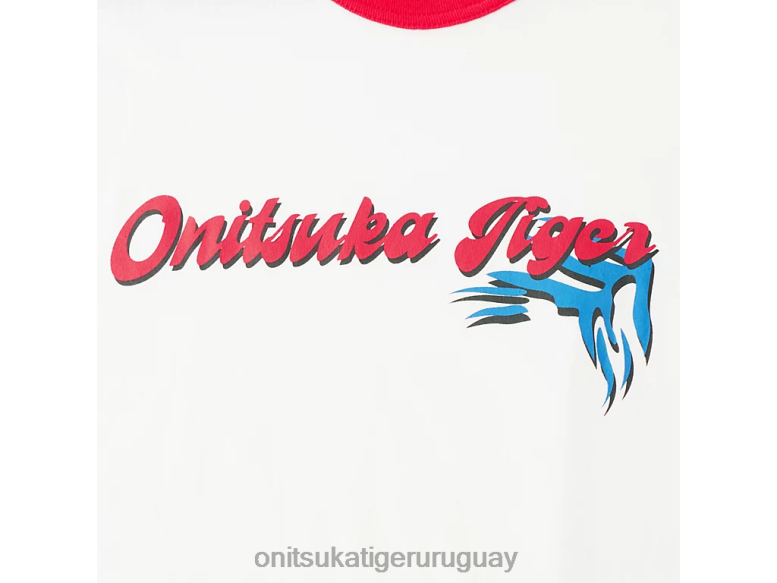 Onitsuka Tiger camiseta gráfica unisexo J06BX469 blanco ropa