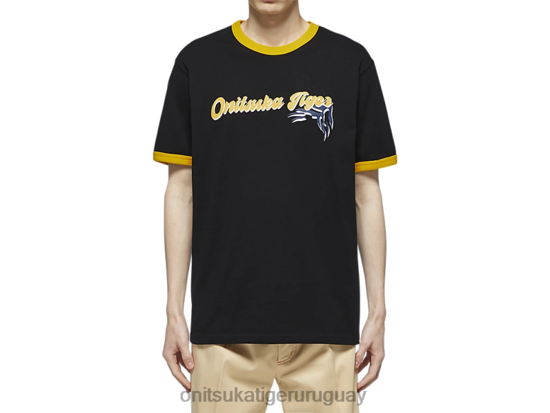 Onitsuka Tiger camiseta gráfica unisexo J06BX471 negro ropa