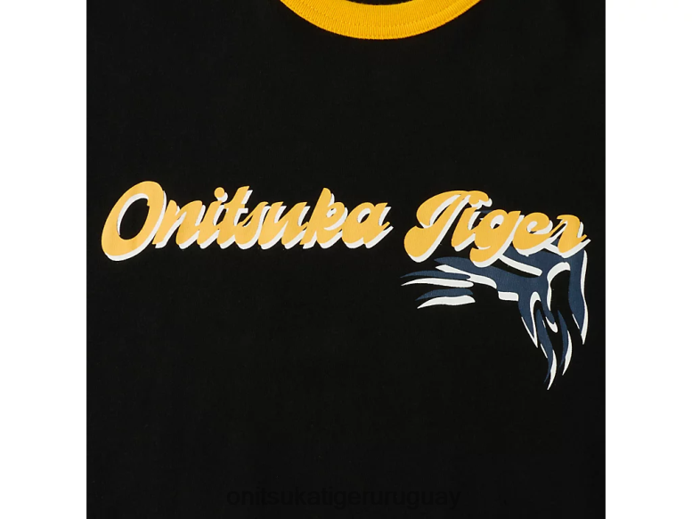 Onitsuka Tiger camiseta gráfica unisexo J06BX471 negro ropa