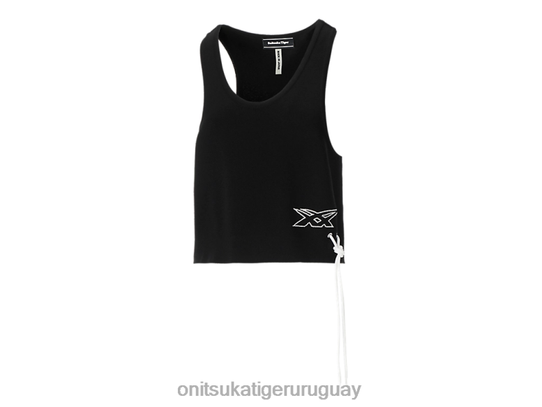 Onitsuka Tiger camiseta sin mangas de punto mujer J06BX590 negro ropa
