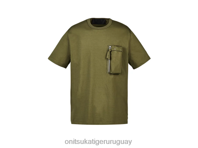 Onitsuka Tiger camiseta ss hombres J06BX374 caqui ropa