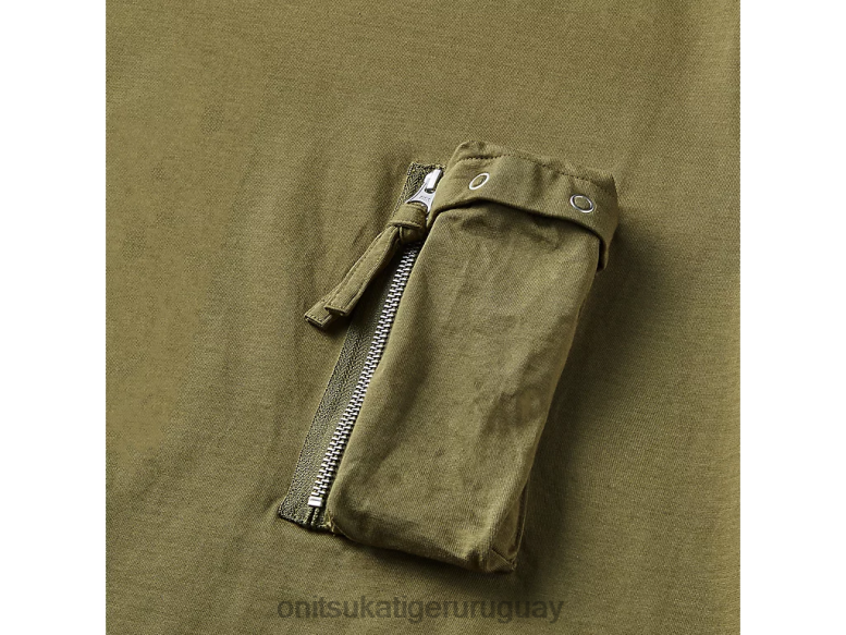 Onitsuka Tiger camiseta ss hombres J06BX374 caqui ropa