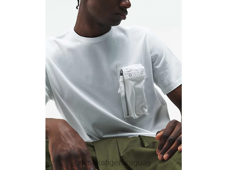 Onitsuka Tiger camiseta ss hombres J06BX382 blanco ropa