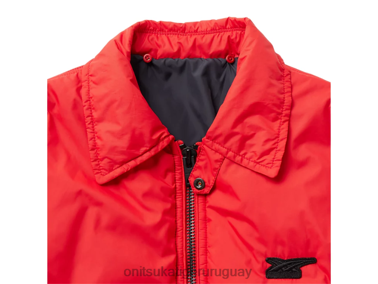 Onitsuka Tiger cazadora holgada hombres J06BX419 rojo ropa