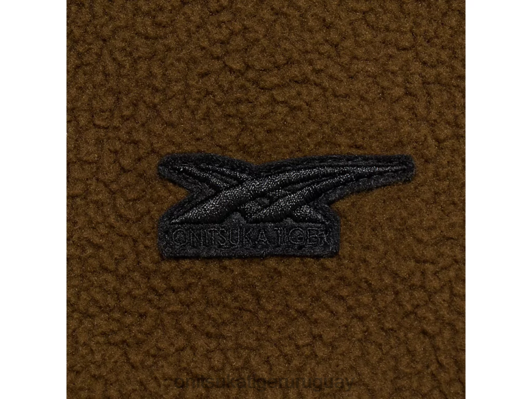 Onitsuka Tiger cazadora holgada hombres J06BX445 aceituna ropa