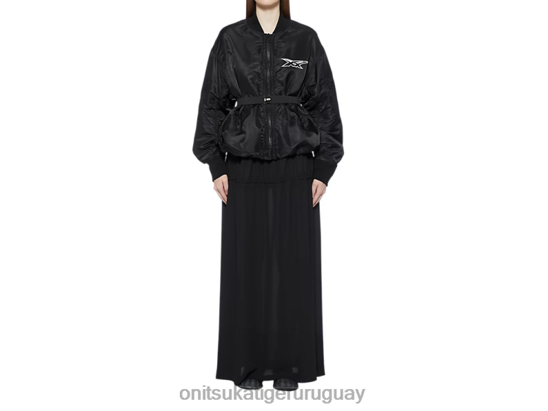 Onitsuka Tiger chaqueta bomber mujer J06BX595 negro ropa