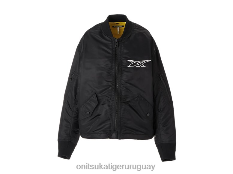 Onitsuka Tiger chaqueta bomber mujer J06BX595 negro ropa
