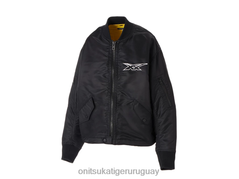 Onitsuka Tiger chaqueta bomber mujer J06BX595 negro ropa