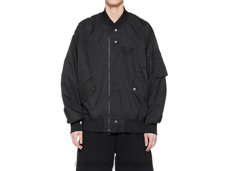 Onitsuka Tiger chaqueta bomber p unisexo J06BX415 negro ropa