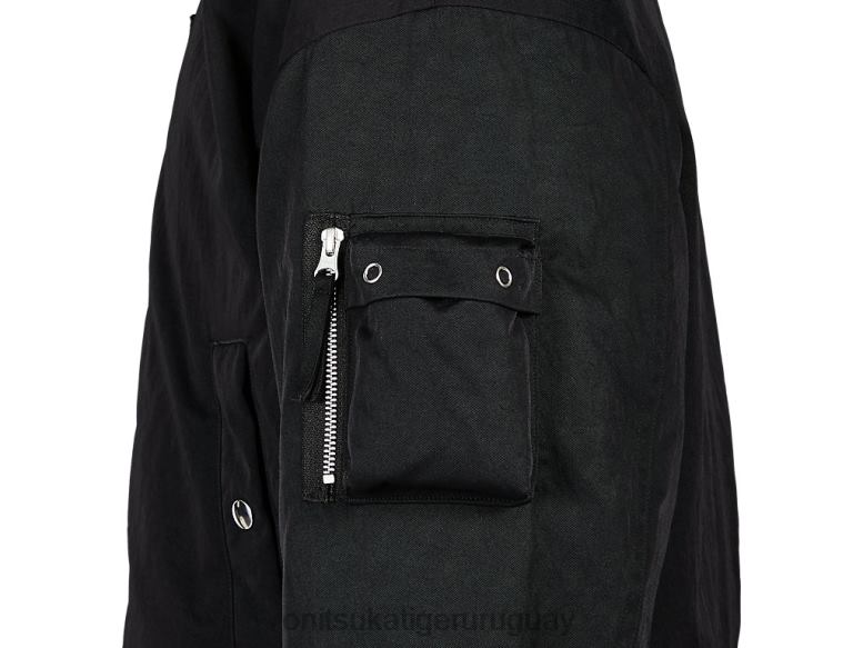 Onitsuka Tiger chaqueta de bombardero hombres J06BX379 negro ropa