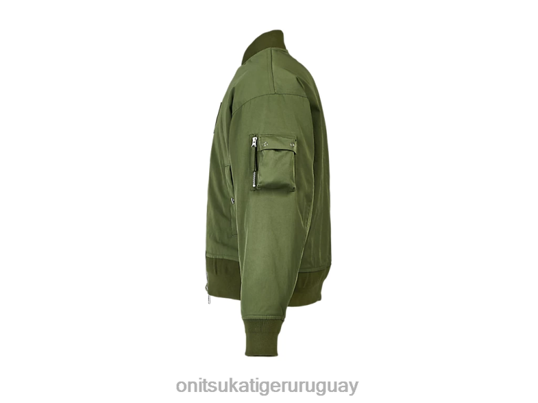 Onitsuka Tiger chaqueta de bombardero hombres J06BX383 caqui ropa