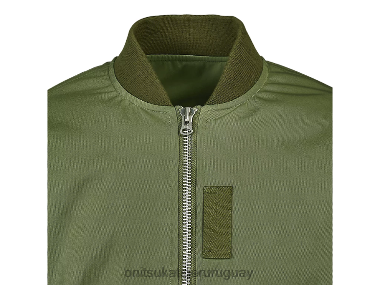 Onitsuka Tiger chaqueta de bombardero hombres J06BX383 caqui ropa