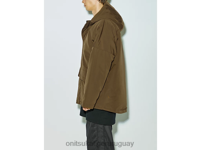 Onitsuka Tiger chaqueta de plumas hombres J06BX446 aceituna ropa