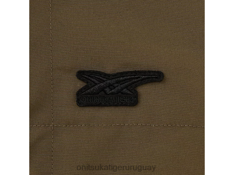 Onitsuka Tiger chaqueta de plumas hombres J06BX446 aceituna ropa