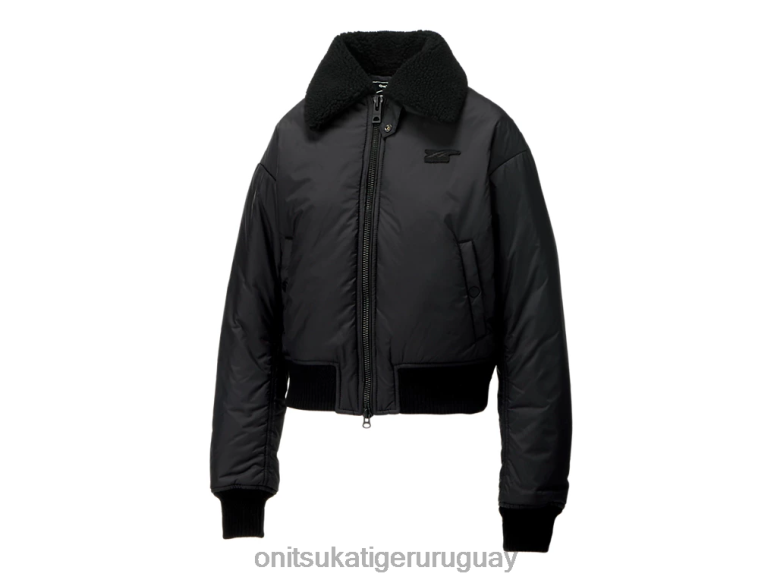 Onitsuka Tiger chaqueta ws mujer J06BX604 negro ropa