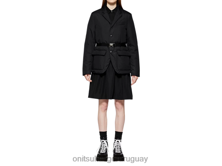 Onitsuka Tiger chaqueta ws mujer J06BX605 negro ropa