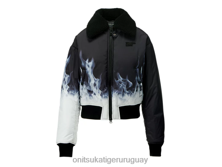 Onitsuka Tiger chaqueta ws p mujer J06BX601 blanco negro ropa
