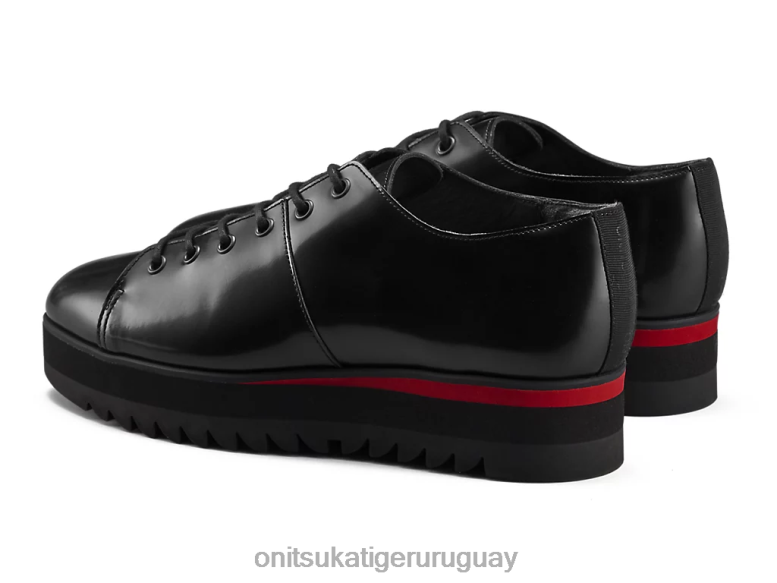 Onitsuka Tiger cordones mujer J06BX555 negro/rojo clásico zapatos