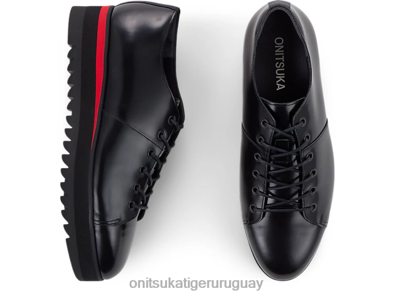 Onitsuka Tiger cordones mujer J06BX555 negro/rojo clásico zapatos