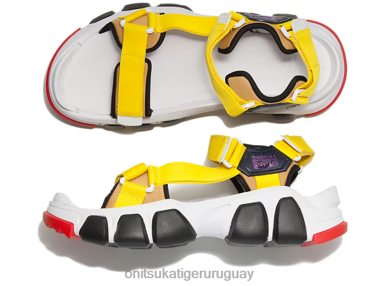 Onitsuka Tiger correa dentífrica unisexo J06BX232 blanco/amarillo vibrante zapatos
