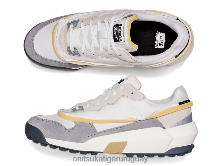 Onitsuka Tiger corredor de mezcla unisexo J06BX330 blanco/chapa de roca zapatos