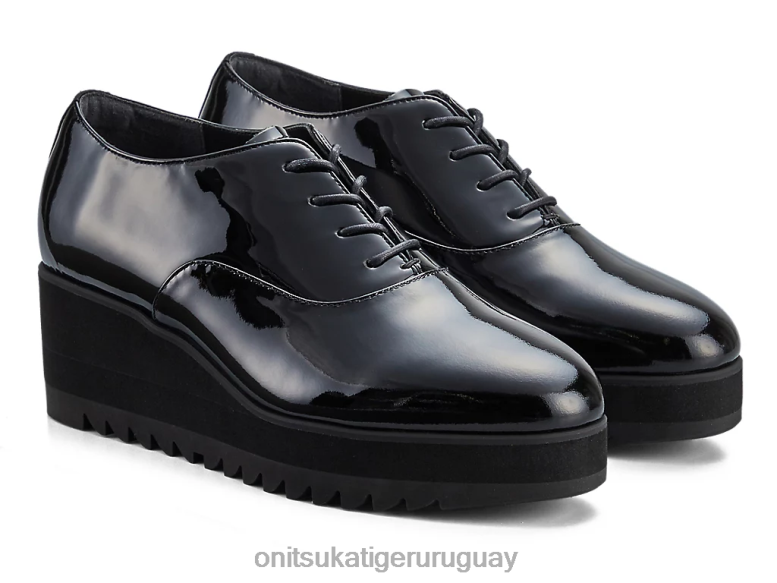 Onitsuka Tiger cuña-o mujer J06BX579 negro zapatos