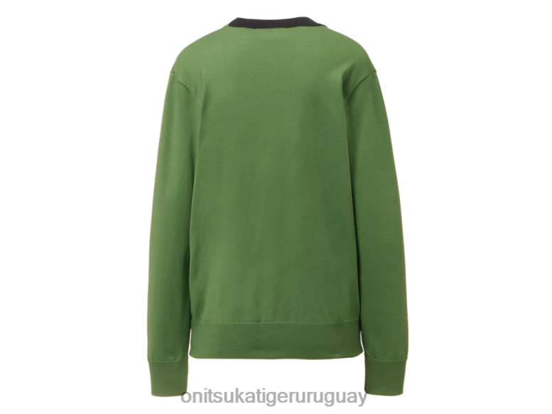 Onitsuka Tiger cárdigan de punto unisexo J06BX481 verde brillante ropa