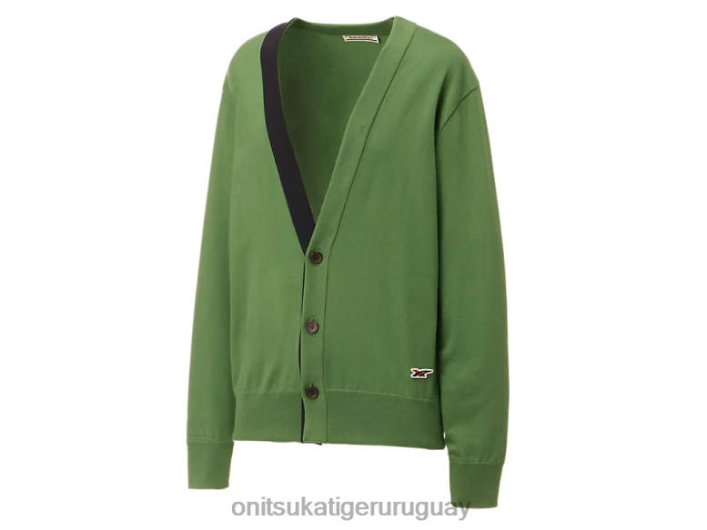 Onitsuka Tiger cárdigan de punto unisexo J06BX481 verde brillante ropa