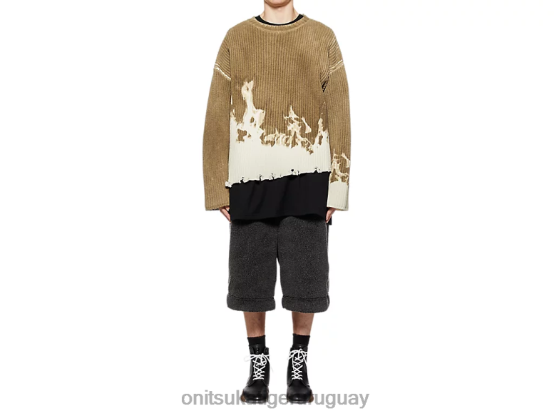 Onitsuka Tiger de punto superior hombres J06BX428 caqui/blanco ropa