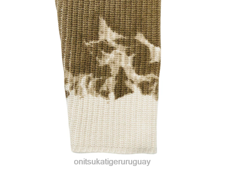 Onitsuka Tiger de punto superior hombres J06BX428 caqui/blanco ropa