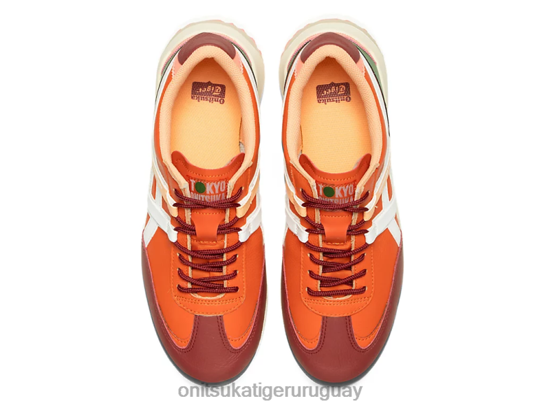 Onitsuka Tiger delegación ex unisexo J06BX107 tomate bermellón/blanco zapatos