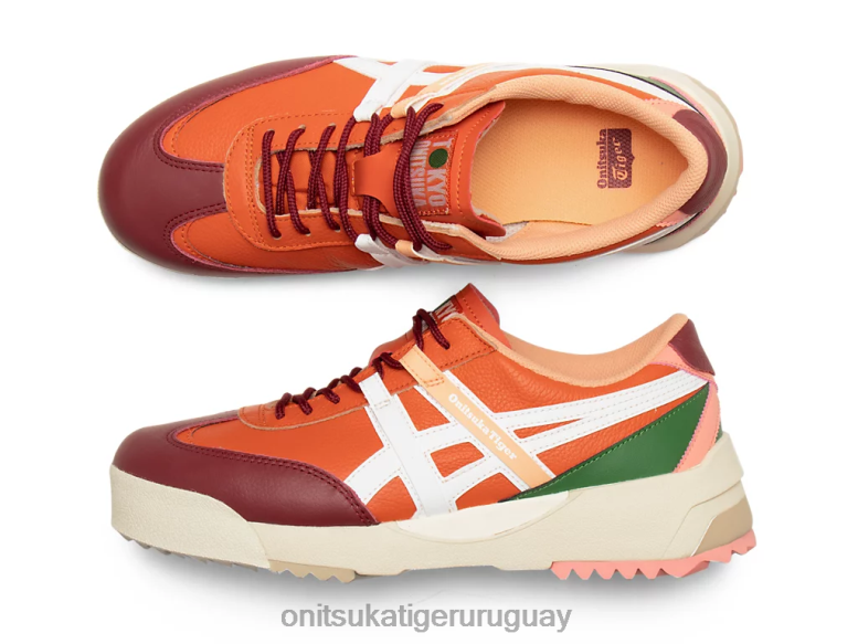 Onitsuka Tiger delegación ex unisexo J06BX107 tomate bermellón/blanco zapatos
