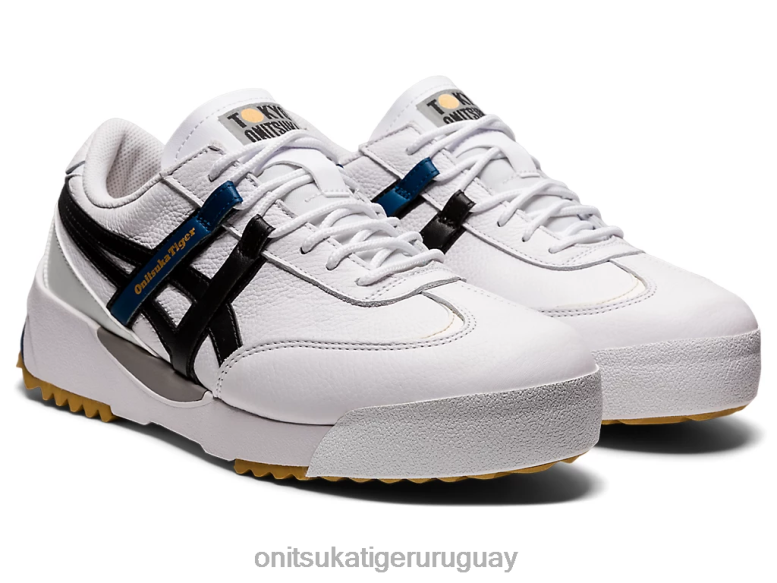 Onitsuka Tiger delegación ex unisexo J06BX197 blanco negro zapatos