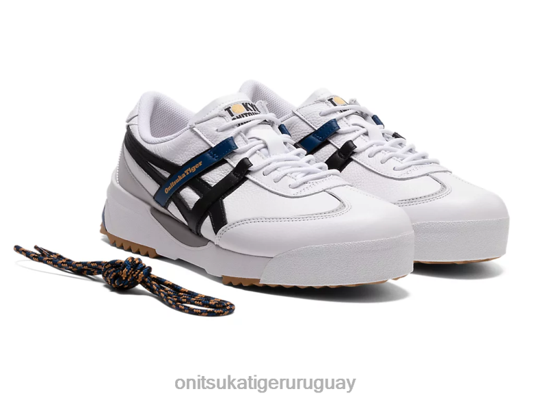 Onitsuka Tiger delegación ex unisexo J06BX197 blanco negro zapatos