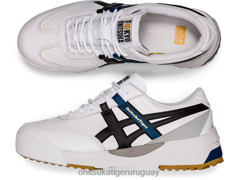 Onitsuka Tiger delegación ex unisexo J06BX197 blanco negro zapatos