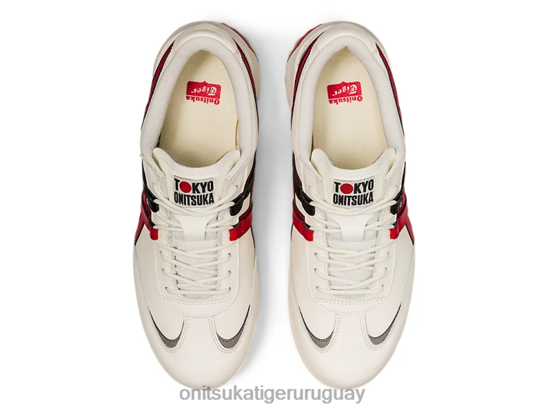 Onitsuka Tiger delegación ex unisexo J06BX265 crema/rojo clásico zapatos