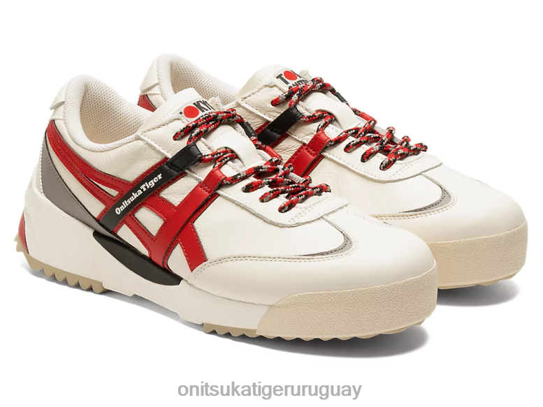 Onitsuka Tiger delegación ex unisexo J06BX265 crema/rojo clásico zapatos