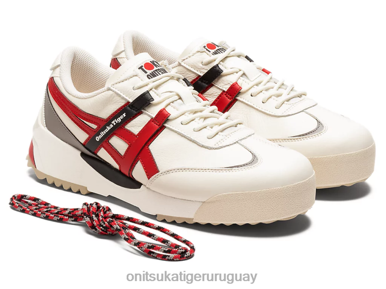 Onitsuka Tiger delegación ex unisexo J06BX265 crema/rojo clásico zapatos
