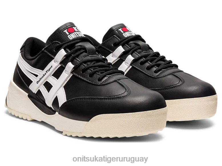 Onitsuka Tiger delegación ex unisexo J06BX269 blanco negro zapatos