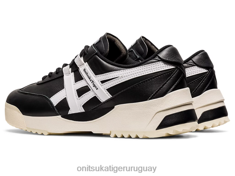 Onitsuka Tiger delegación ex unisexo J06BX269 blanco negro zapatos