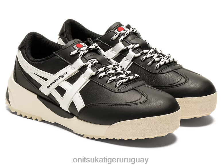 Onitsuka Tiger delegación ex unisexo J06BX269 blanco negro zapatos