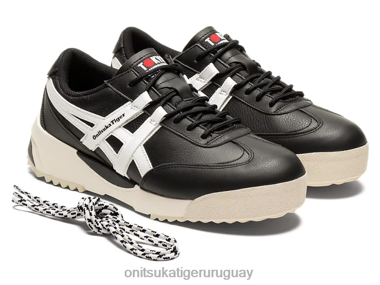 Onitsuka Tiger delegación ex unisexo J06BX269 blanco negro zapatos