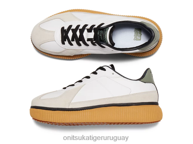 Onitsuka Tiger delicia unisexo J06BX536 blanco/verde liquen zapatos