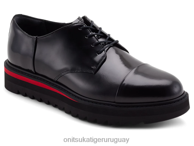 Onitsuka Tiger derby hombres J06BX220 negro/rojo clásico zapatos