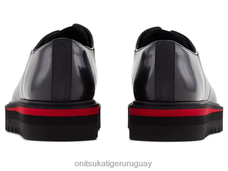 Onitsuka Tiger derby hombres J06BX220 negro/rojo clásico zapatos