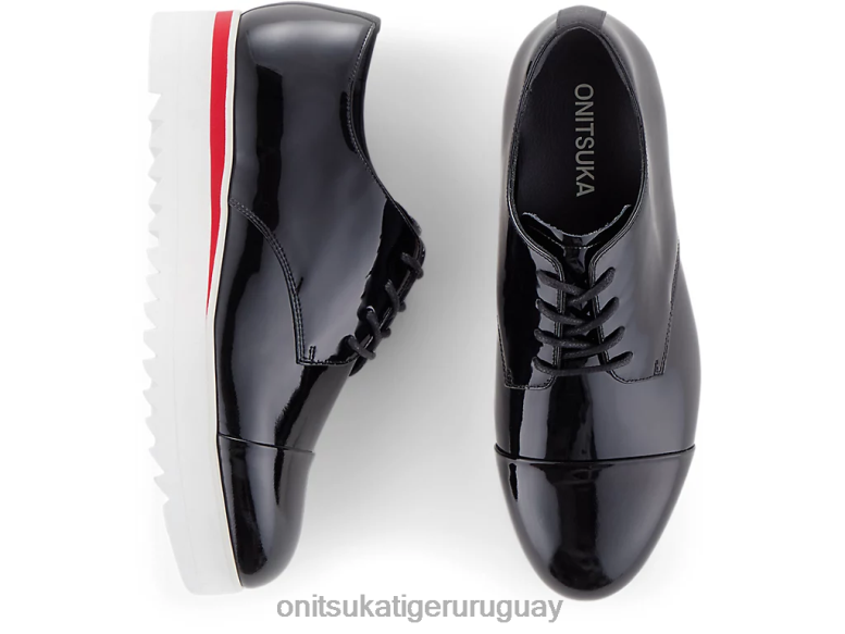 Onitsuka Tiger derby mujer J06BX546 negro zapatos